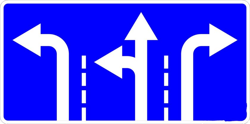 5.15.1 Направления движения по полосам