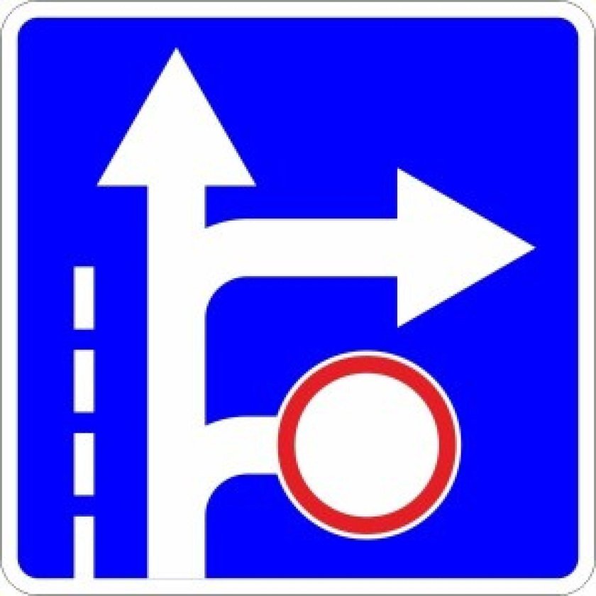 Дорожный знак движение по полосам 5.15.2