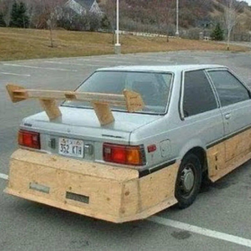 Деревянный спойлер