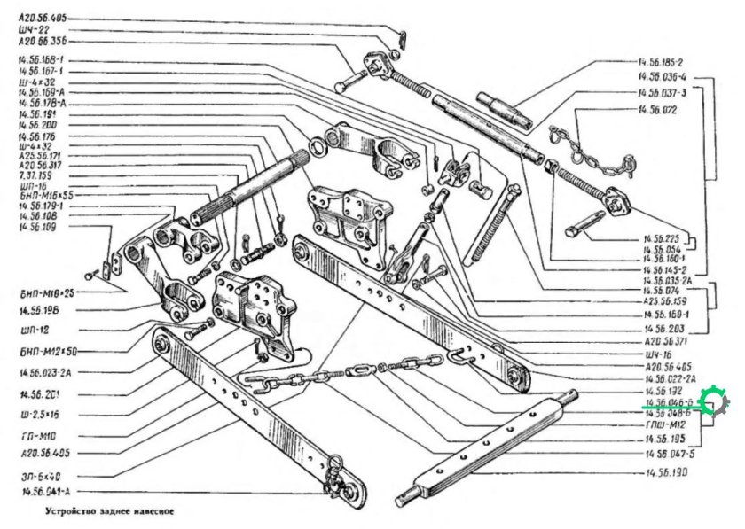 Задняя навеска т 25