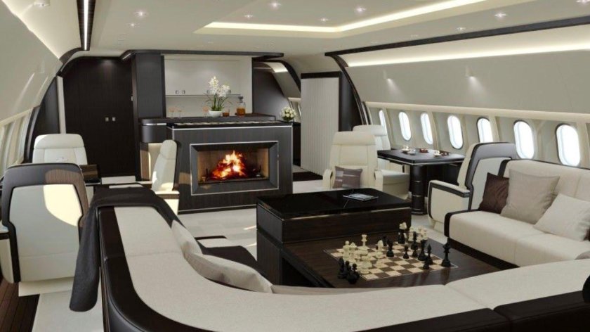 Частный самолет интерьер