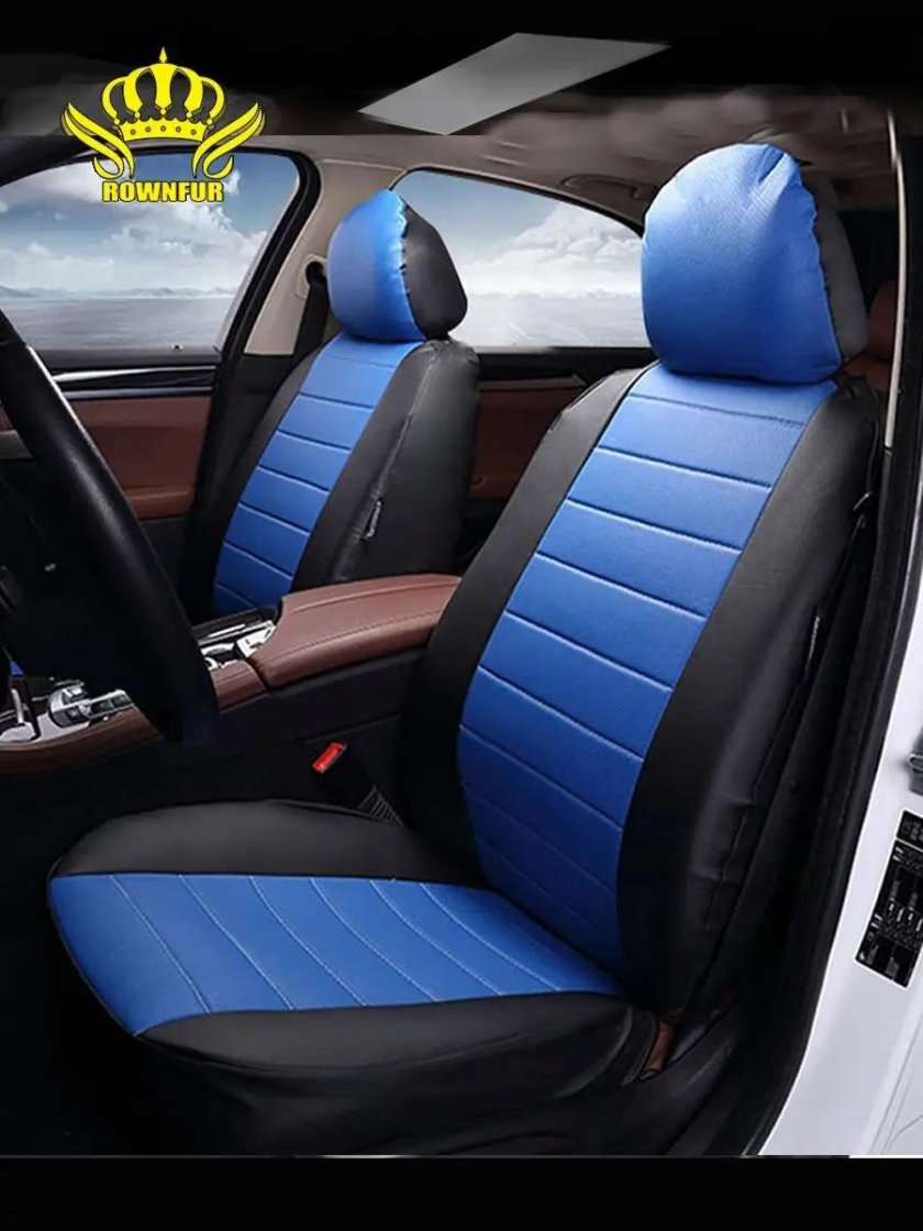 Автопилот чехлы алькантара синий