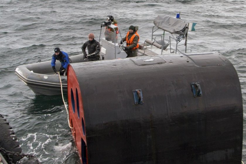Спасательная капсула на подводной лодке комсомолец