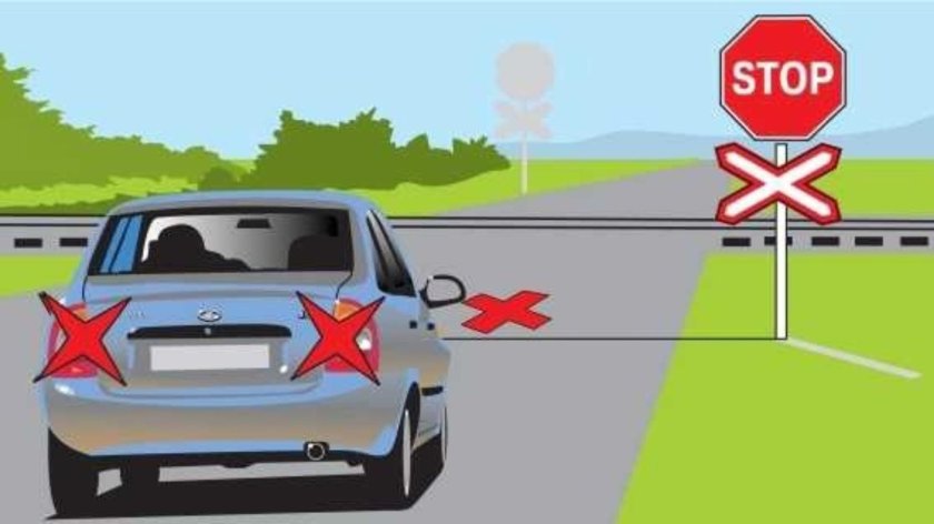 Движение без остановки запрещено на Железнодорожном переезде