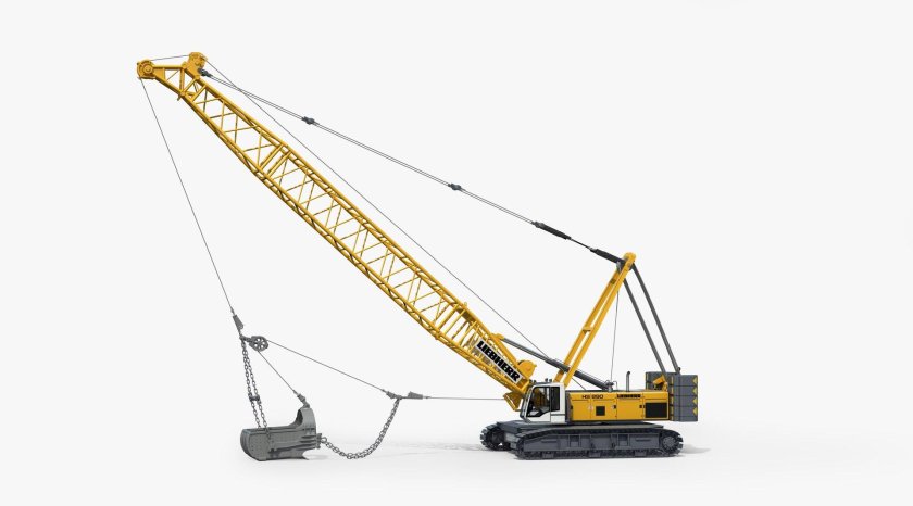 Одноковшовый экскаватор с драглайном