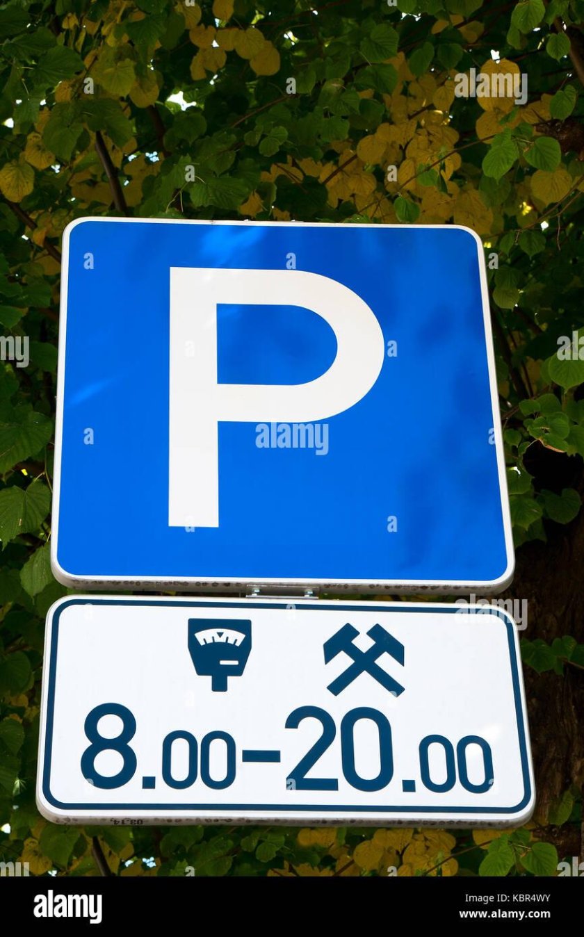 Знак платной парковки