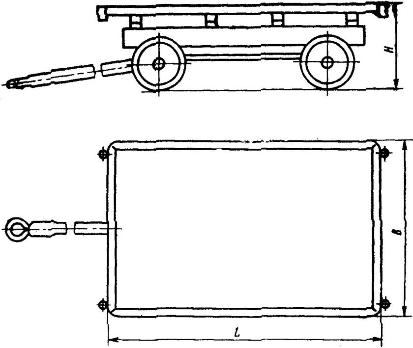 Чертеж 4 колесной тележки