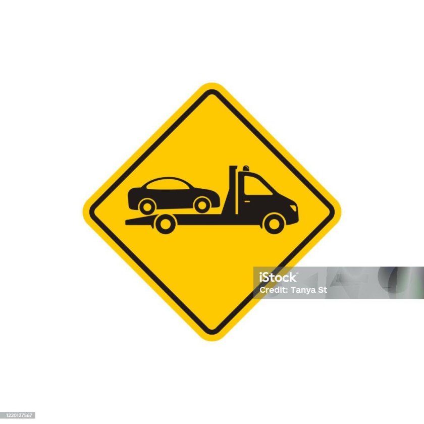 Знак эвакуатора автомобиля