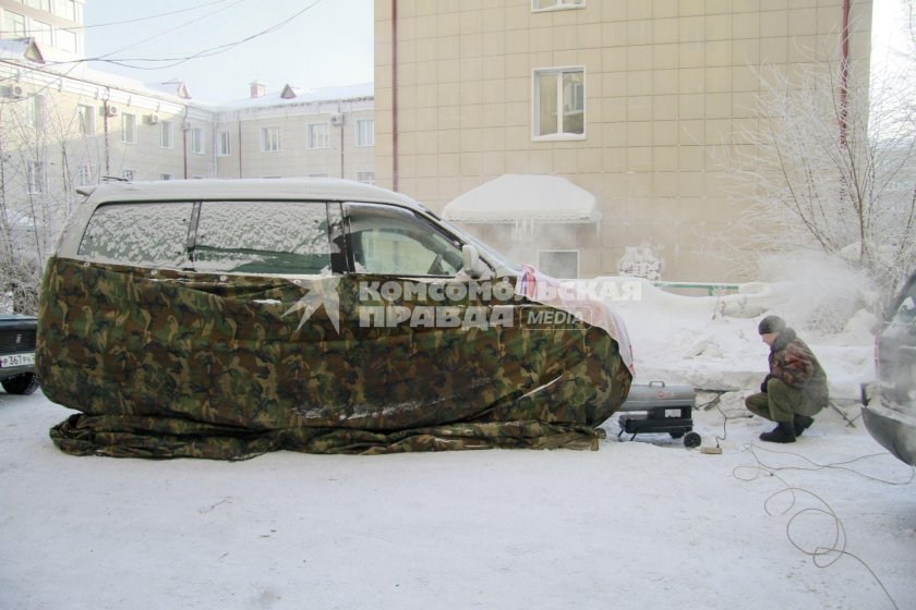 Одеяло для отогрева автомобиля