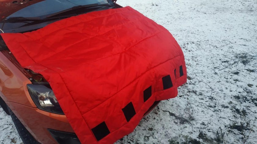 Ватное одеяло для капота авто
