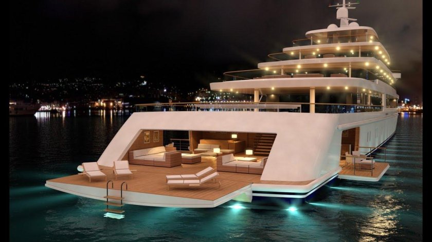 Яхта Аззам внутри