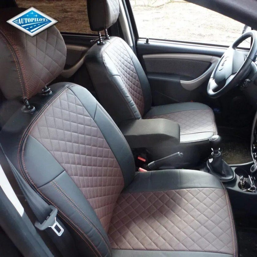 Чехлы Автопилот ромб экокожа