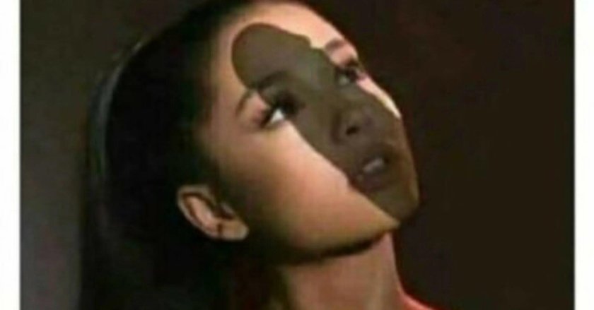 Тень на лице Мем