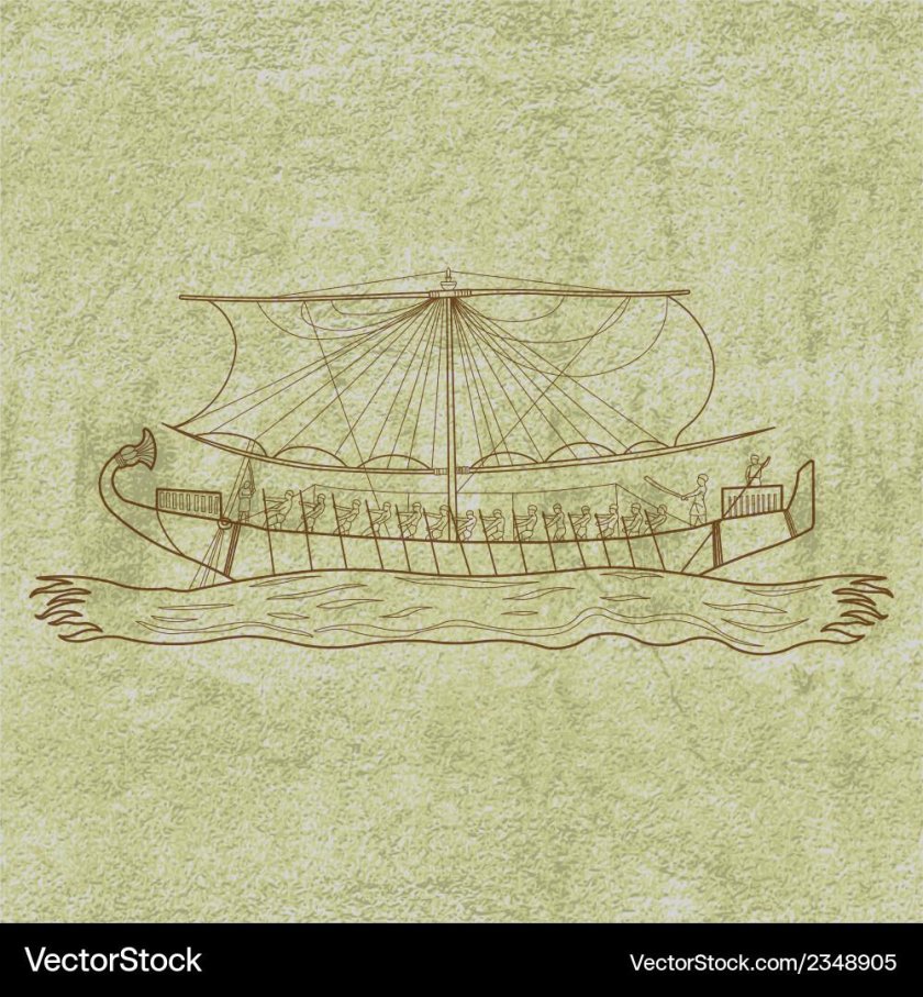 Древний Египет Папирус лодка