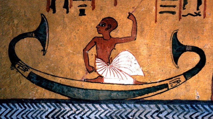 Бог ра на лодке