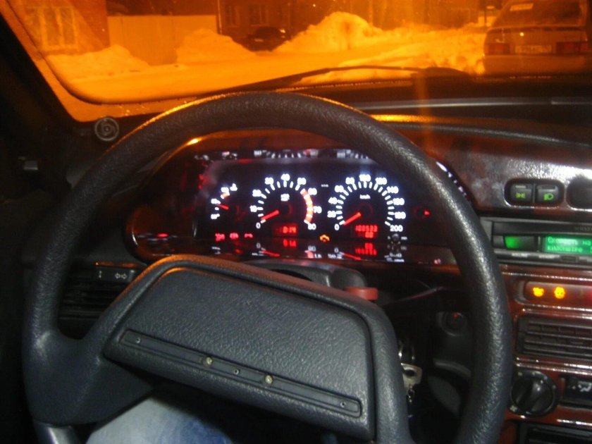 Приборка ВАЗ 2114 ночью