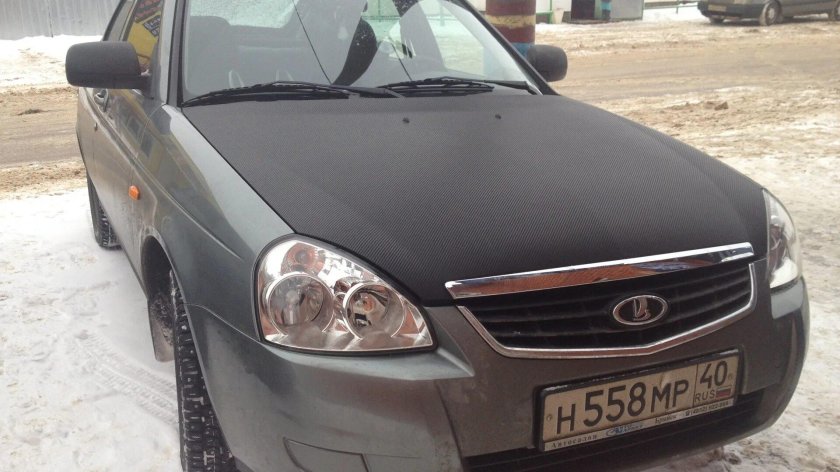 Приора капот карбон