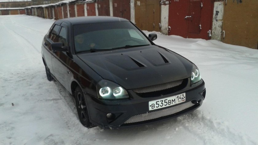 Спортивный капот на приору