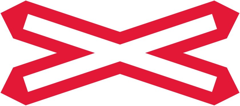 Дорожный знак крест