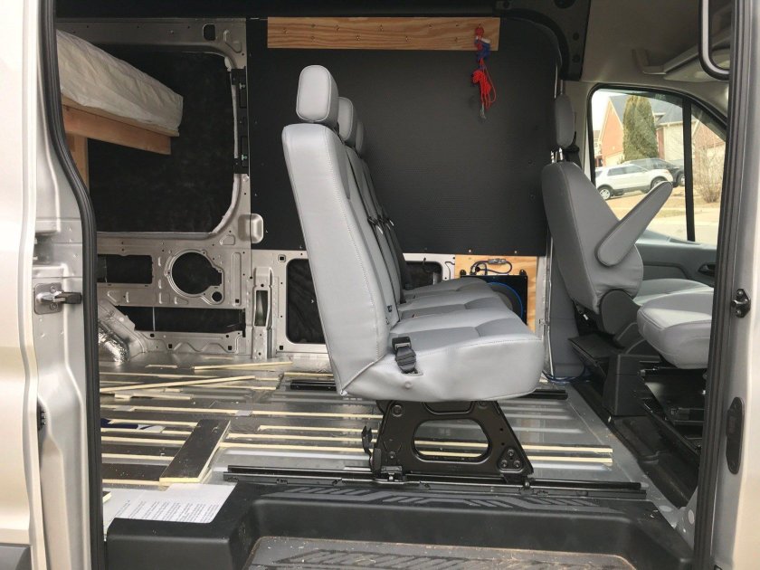 Van Conversion: installing 2nd Row Bench Seat in Ford Transit