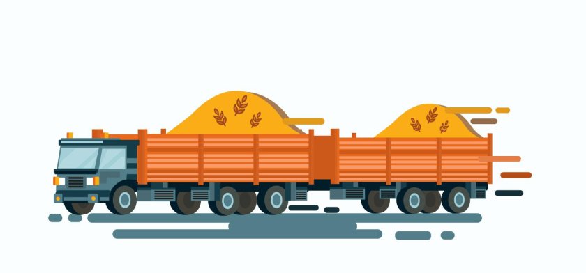 Грузовой автомобиль с зерном