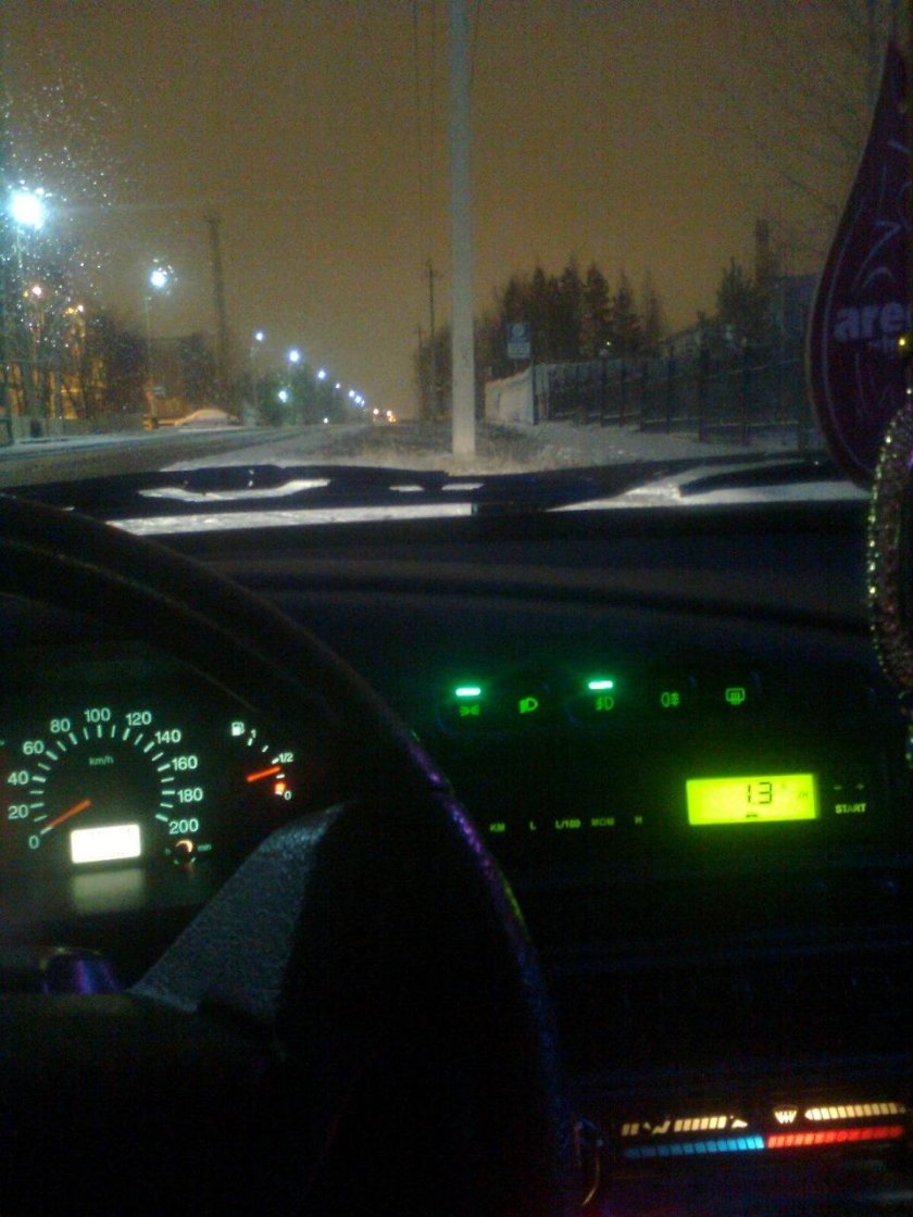 ВАЗ 2114 зима ночь