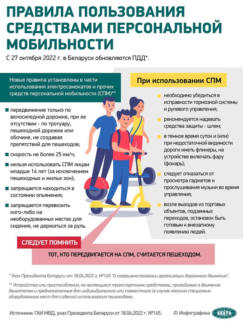 Памятка средства индивидуальной мобильности