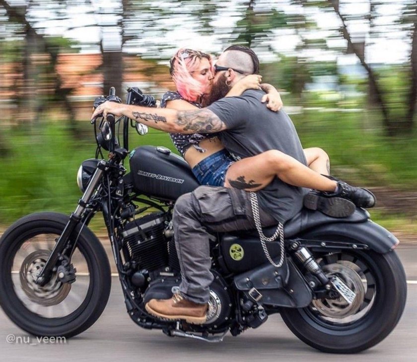 Байкер Харлей Дэвидсон