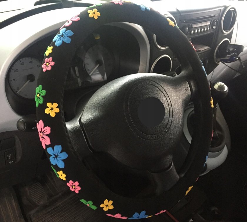 Руль в цветочках
