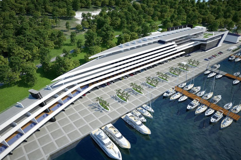 Яхт клуб архитектура