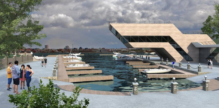 Набережная Hornsbergs Strandpark в Стокгольме