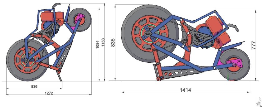 Мотовездеход 2х2 чертежи