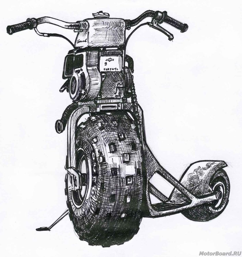 Мотосамокат Егерь чертежи