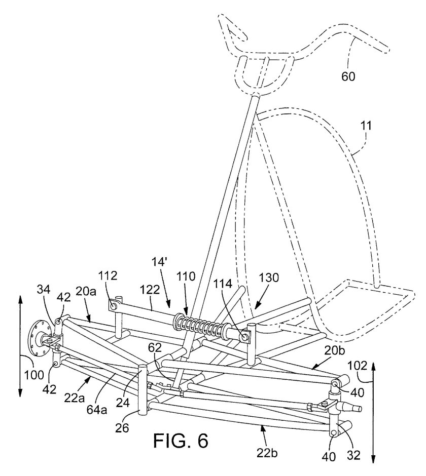 Tilting Reverse Trike схема подвески