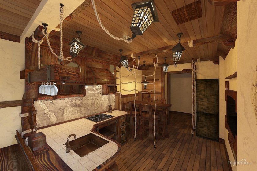 Кухня в пиратском стиле