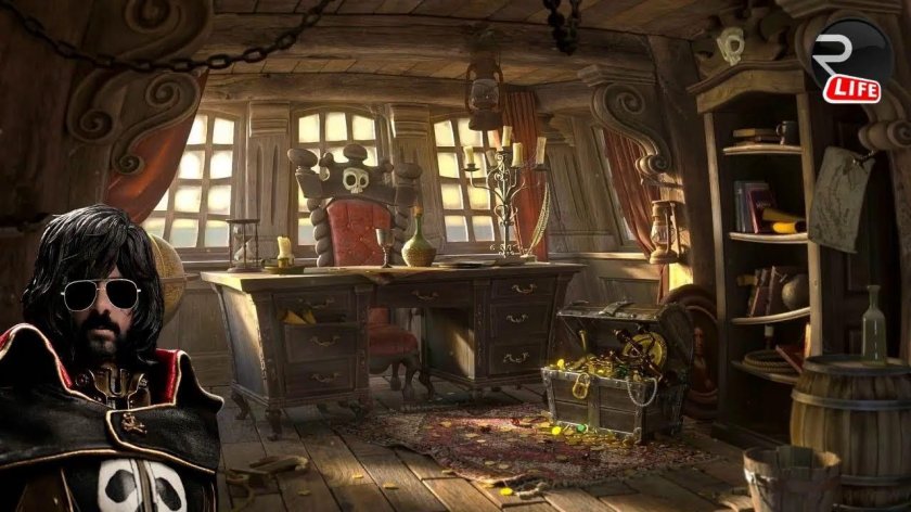 Пираты Карибского моря каюта капитана