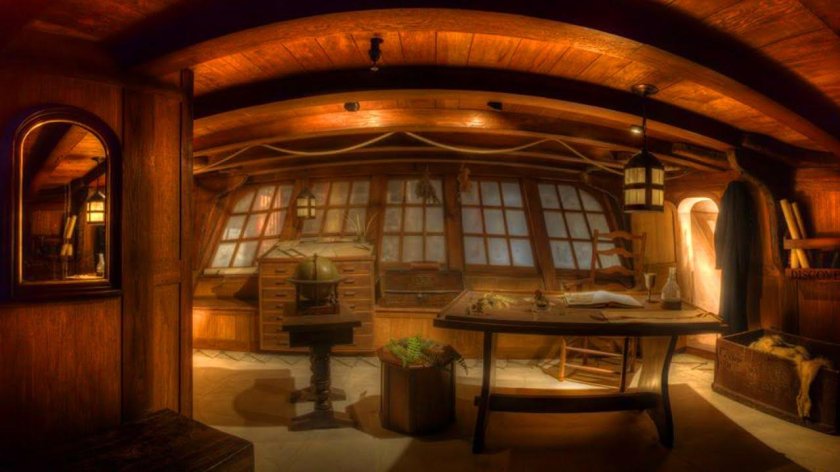 Каюта капитана на корабле 17 века