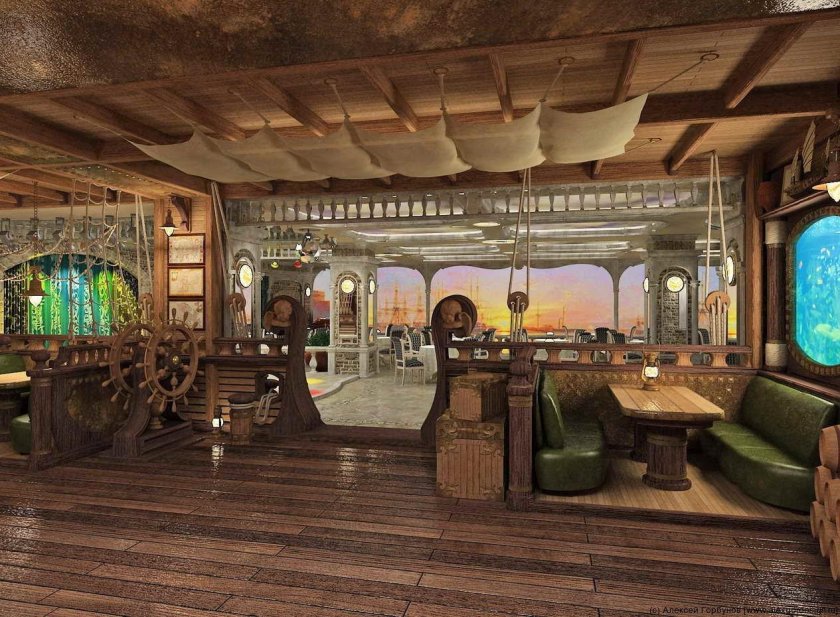 Кафе в стиле пиратов Карибского моря