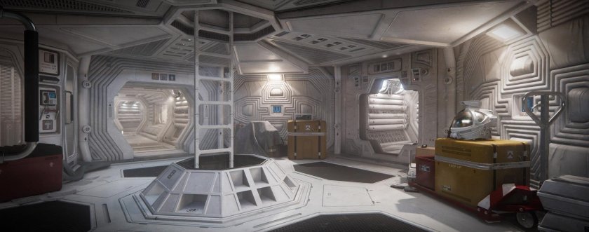 Ностромо космический корабль интерьер