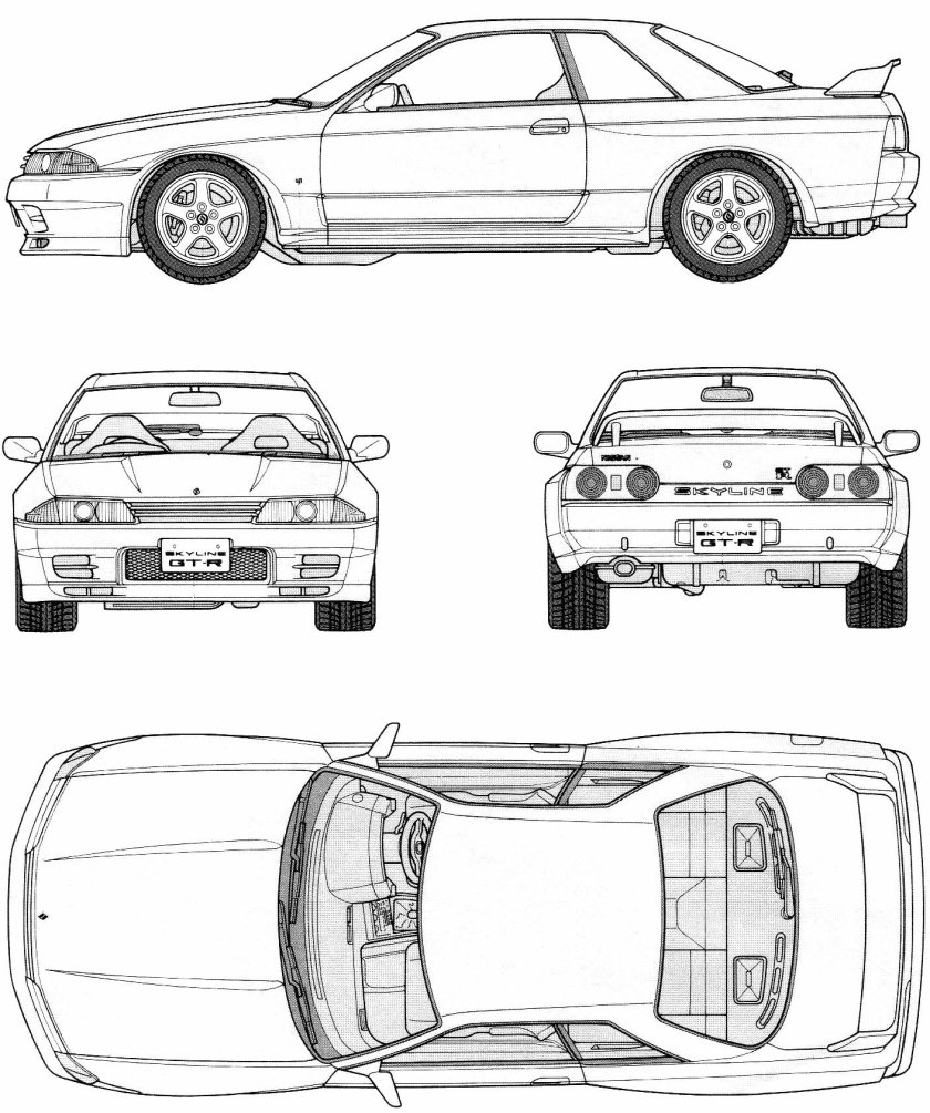 Nissan Skyline r32 Blueprint