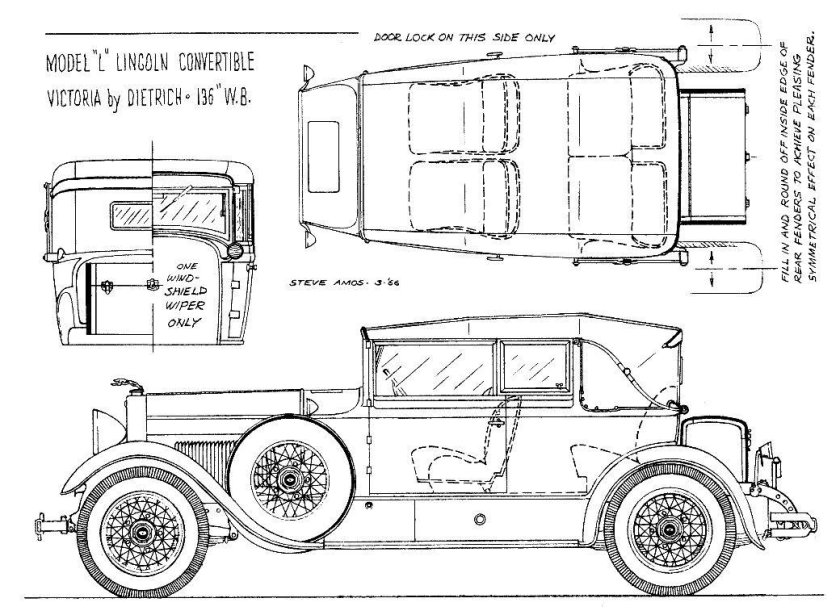 Ford model a 1927 Blueprint
