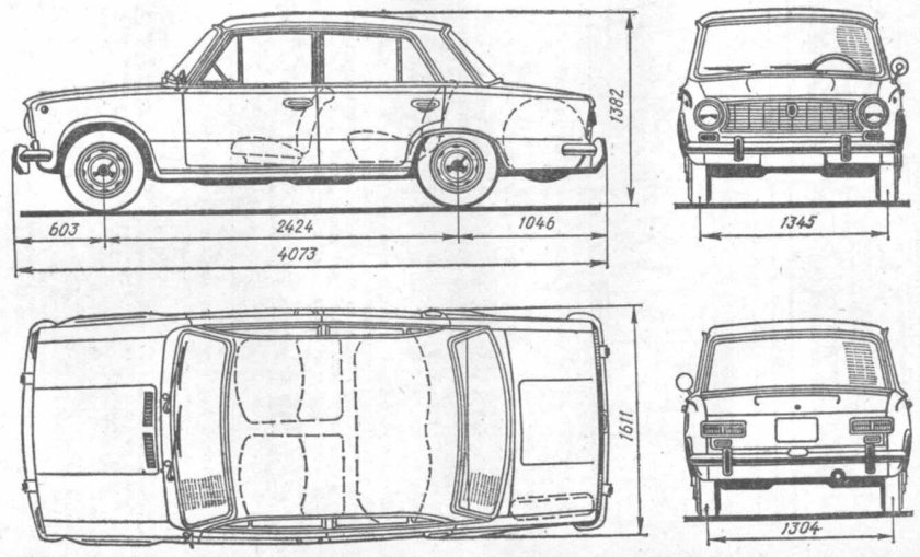 ВАЗ 2101 ширина кузова