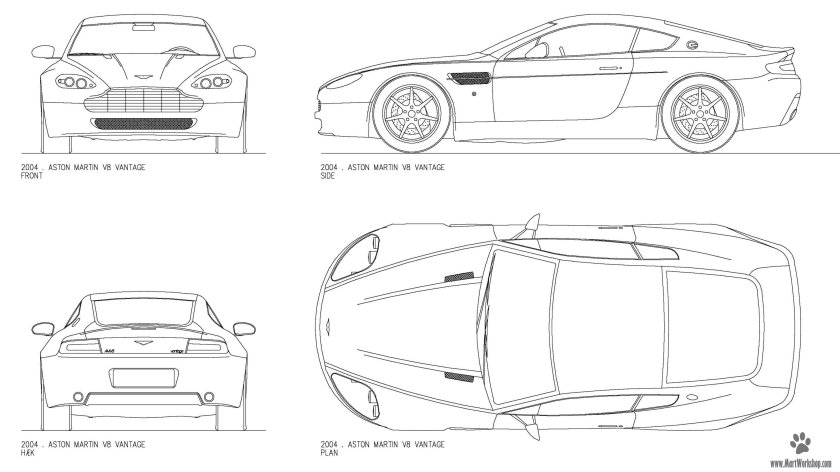 Aston Martin db11 чертеж