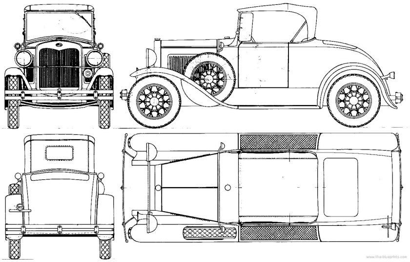 Ford model a 1927 Blueprint