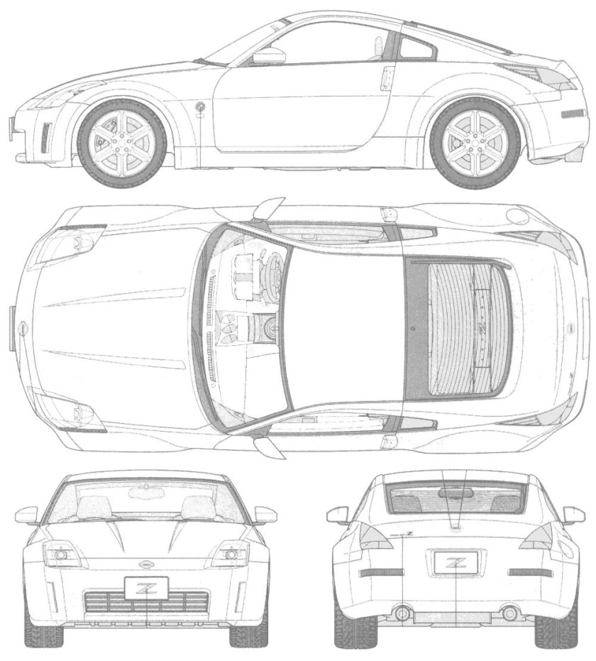 Nissan 350z чертеж