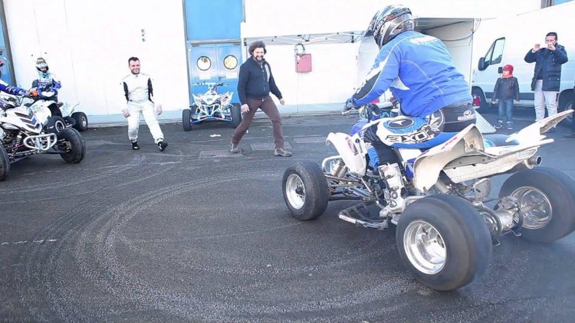 Ямаха Раптор стант