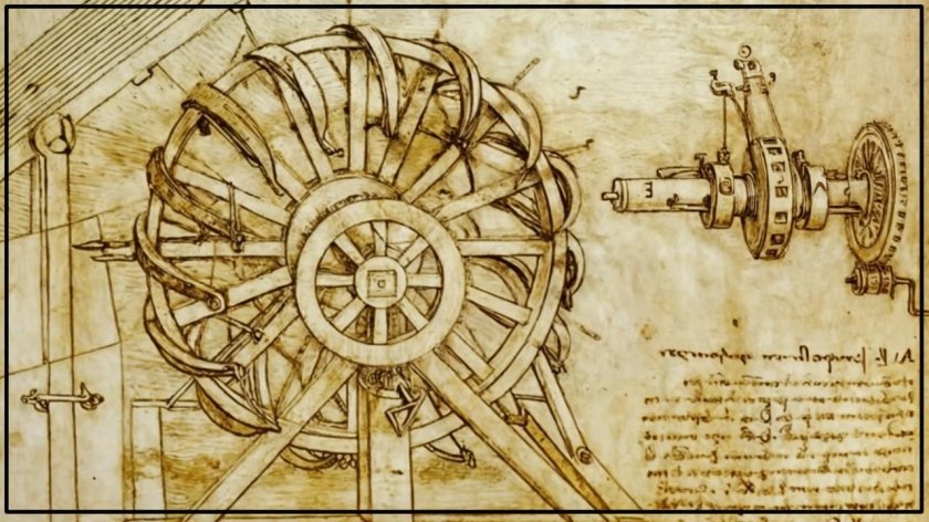 Чертежи механизмов Леонардо Давинчи