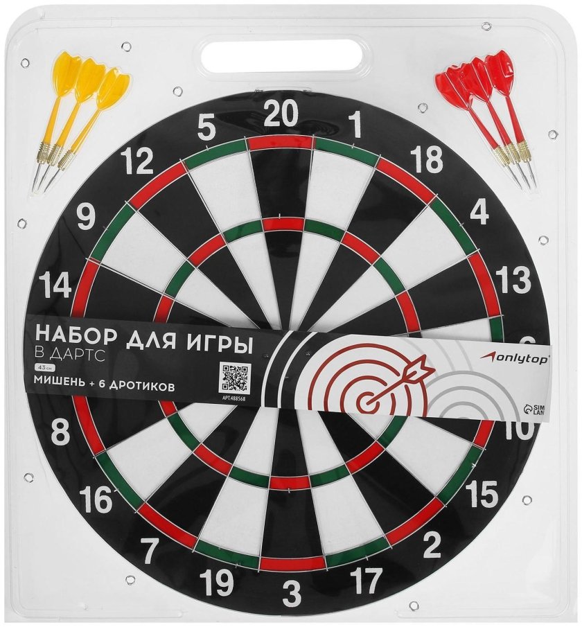 Игра дартс 43 см (6 дротиков)