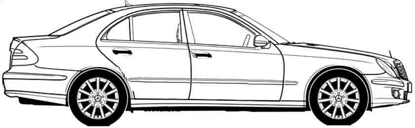 Машина раскраска Мерседес w124