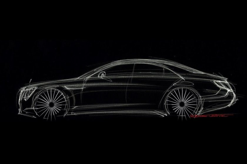 Мерседес 222 сбоку